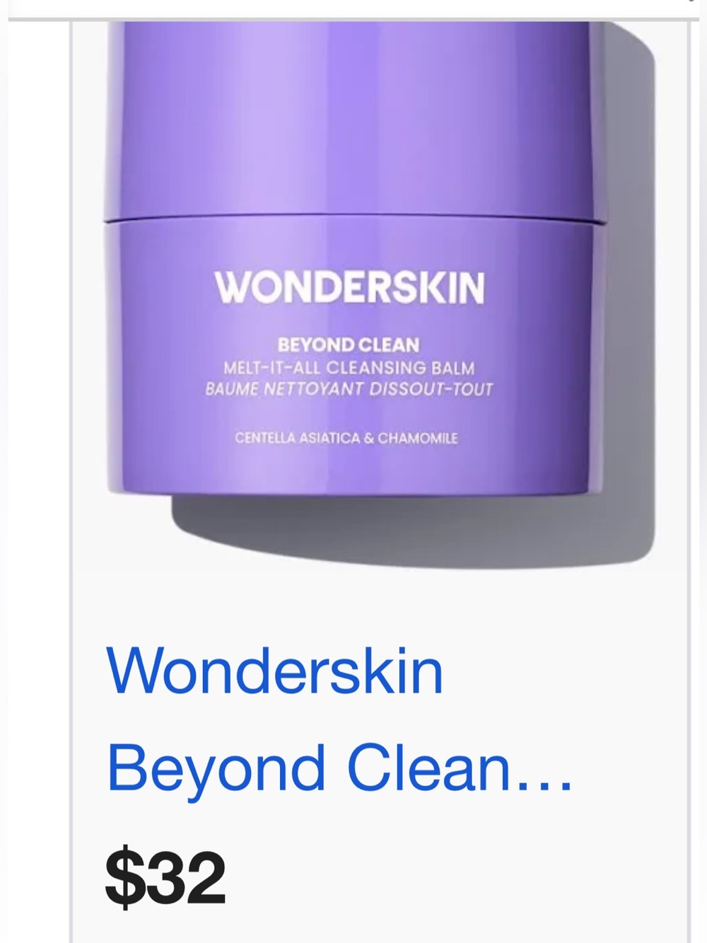 Wonderskin Beyond Clean Melt-It-All Cleansing Balm — Purple